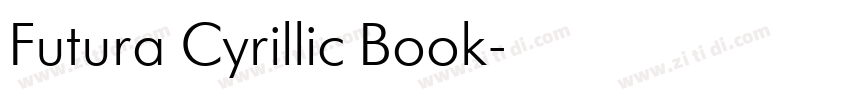 Futura Cyrillic Book字体转换